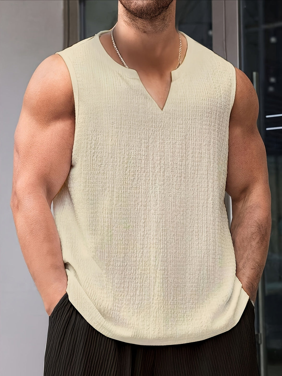 Sleeveless Tank Top for Men, Relaxed Style