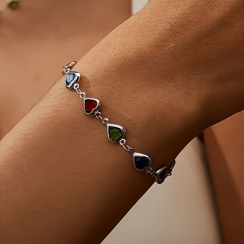 Stylish Multicolor Heart Shape Bracelet