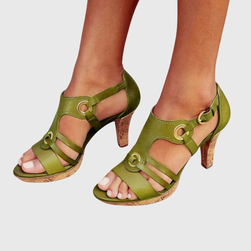 Premium Buckle Orthopedic Heels for Women
