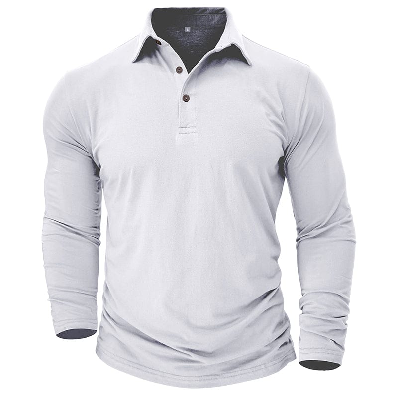 Premium Long-Sleeve Polo for Men, Stylish Style