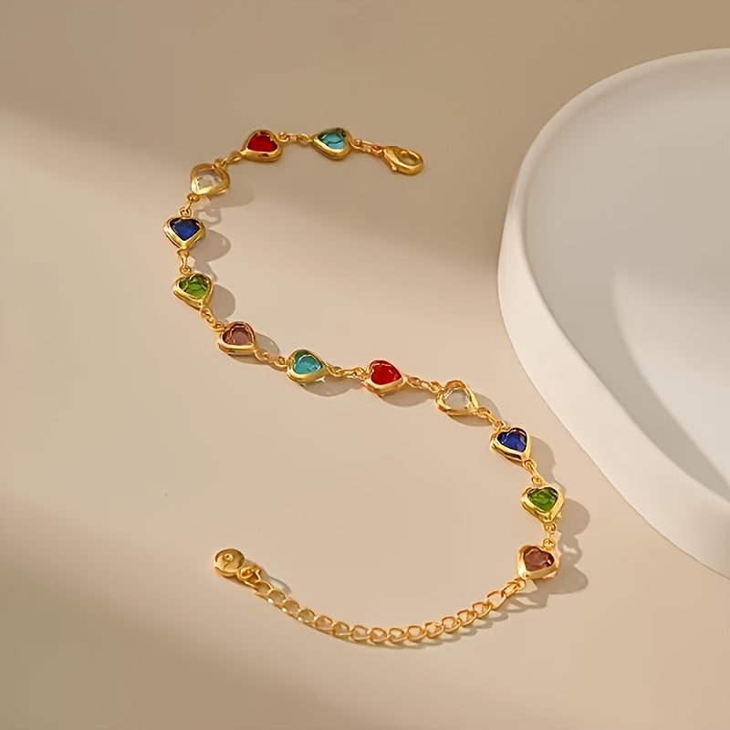 Stylish Multicolor Heart Shape Bracelet