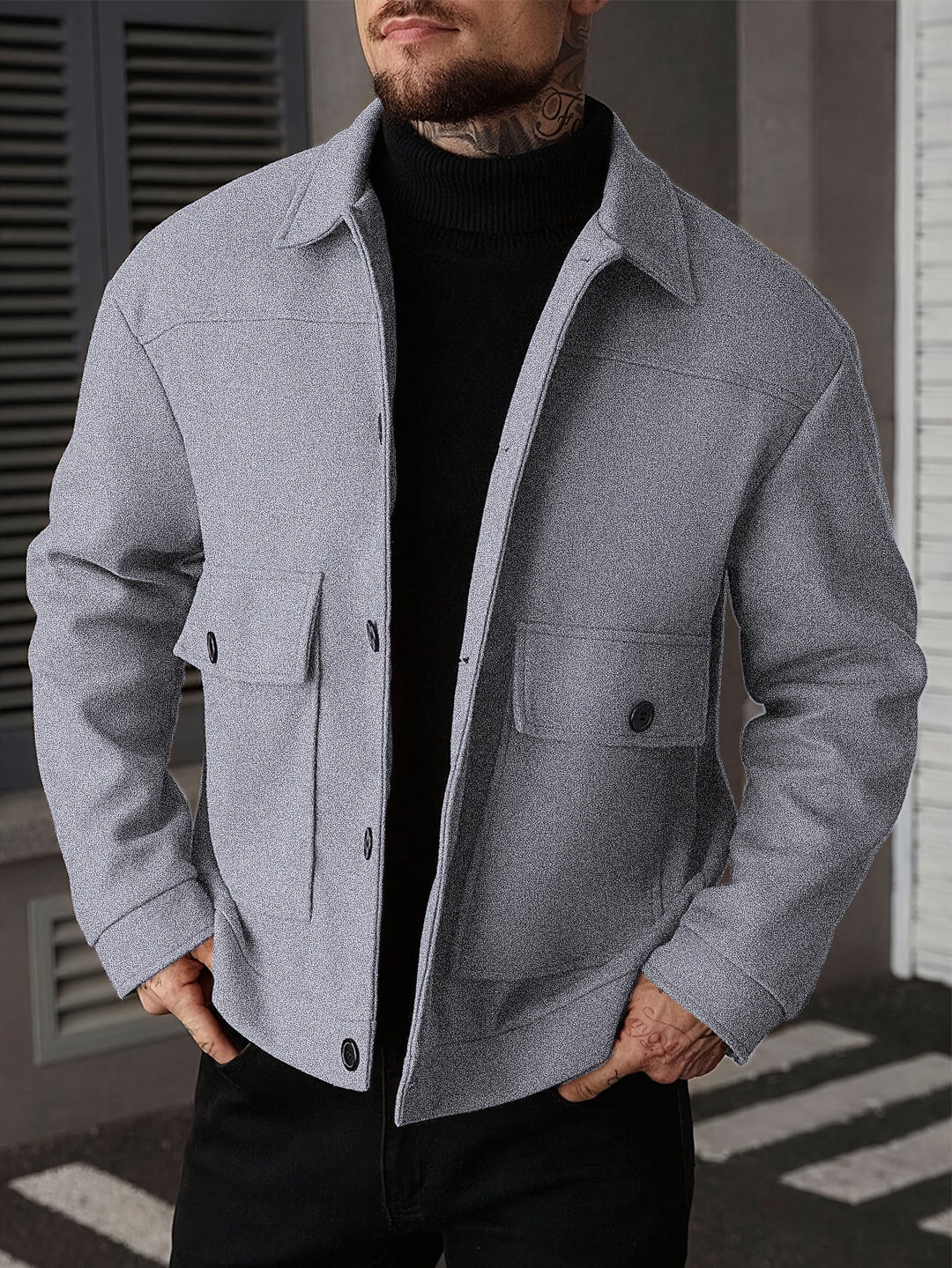 Structured Utility Jacket for Men