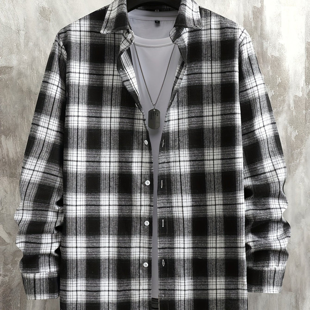Check Shirt for Men, Relaxed Style