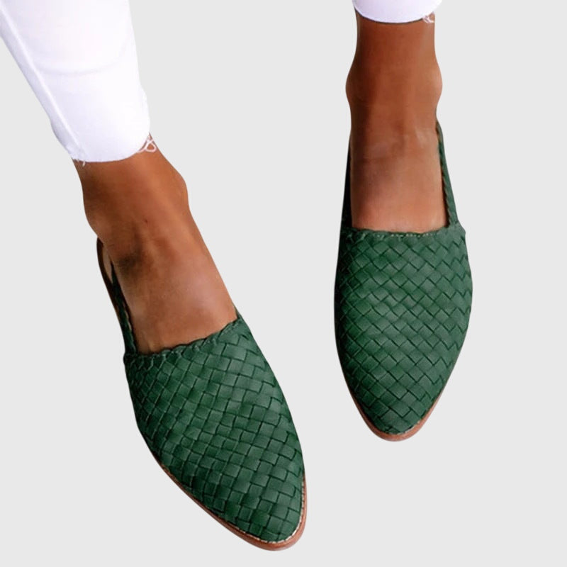 Woven Pointed-Toe Flats for Women