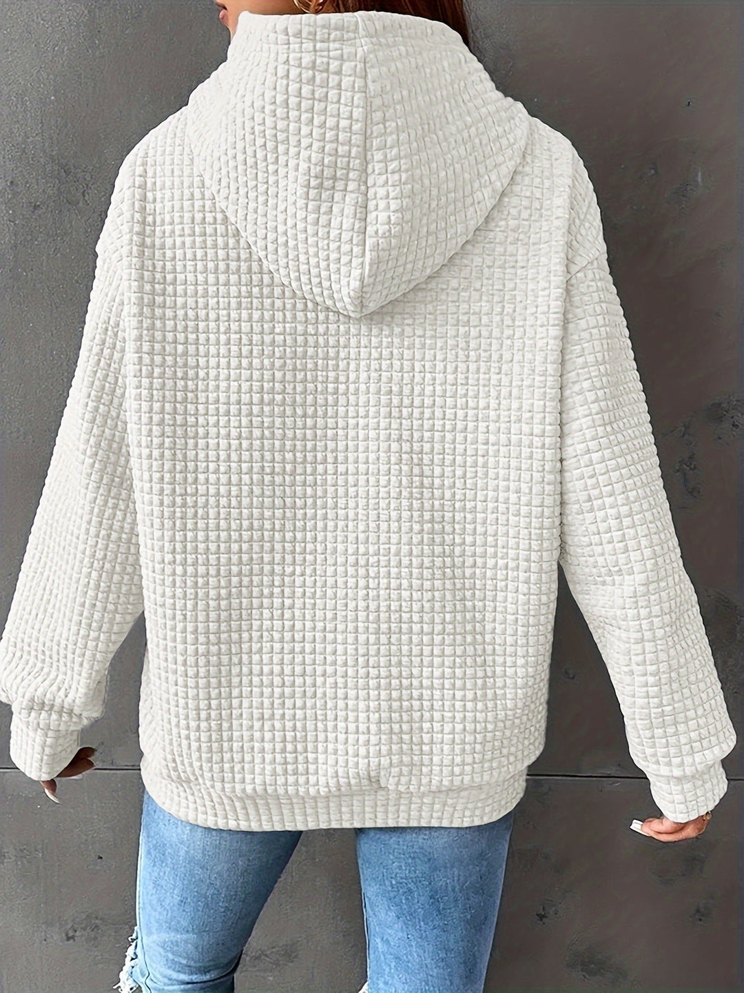 Cozy Textured Hoodie for Women, Plus Size