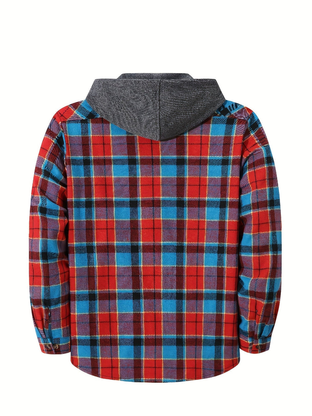 Checked Hooded Shirt for Men
