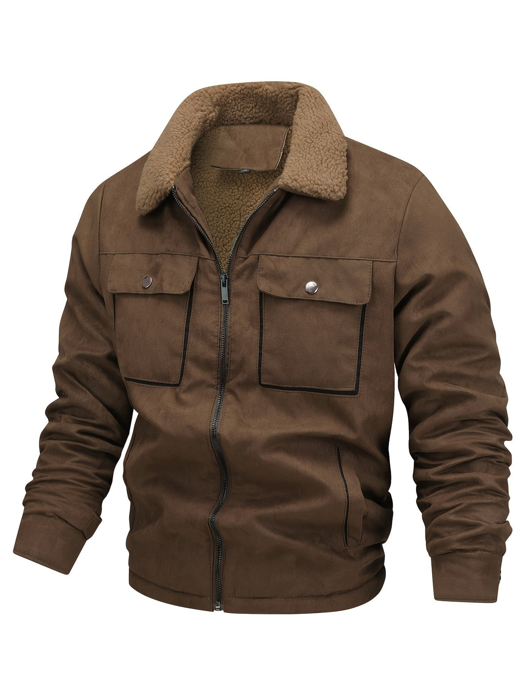 Fleece-Lined Winter Jacket for Men