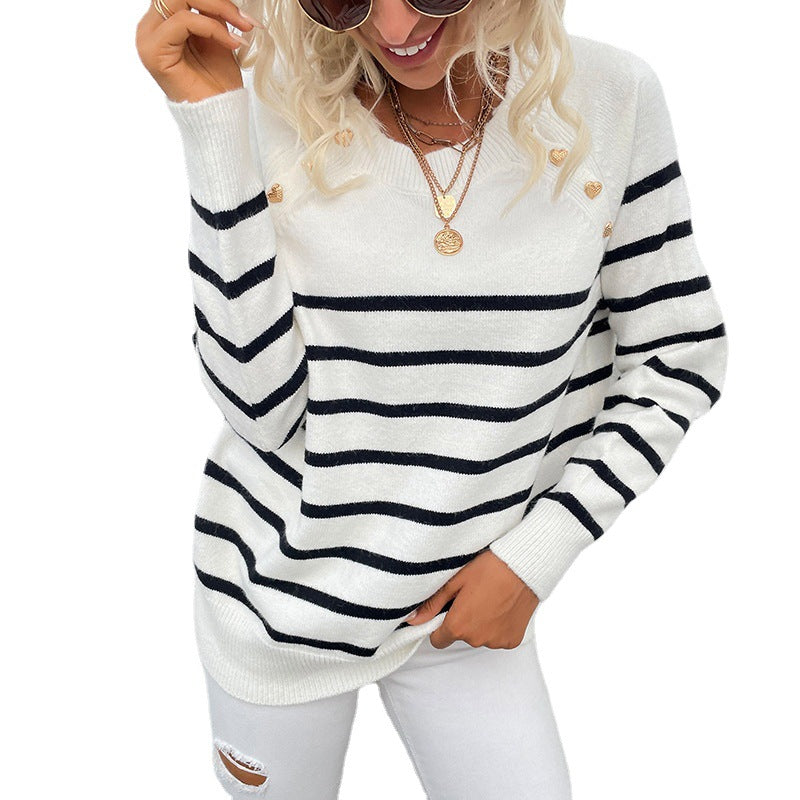 Women's Button-Front Knit Sweater