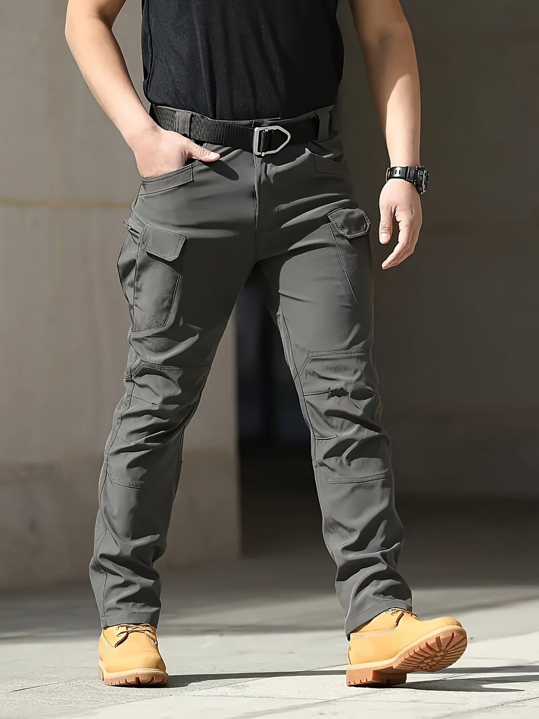 Multi-Pocket Tactical Trousers, Men's Rugged Fit