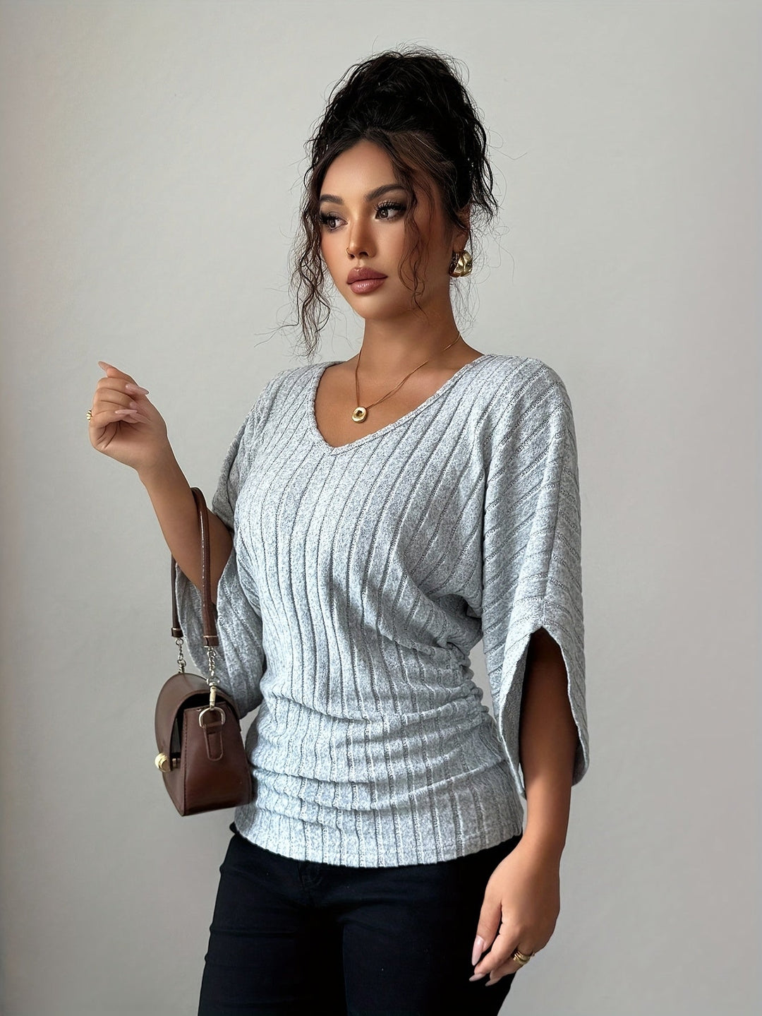 V-Neck Top for Women, Relaxed Style
