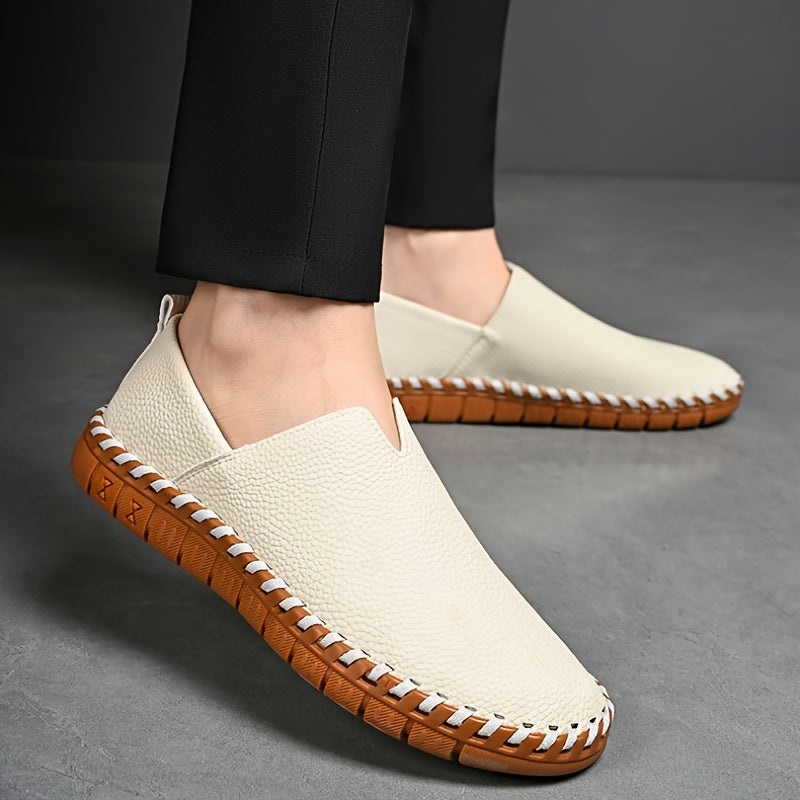 Men's Hand-Stitched Slip-On Loafers