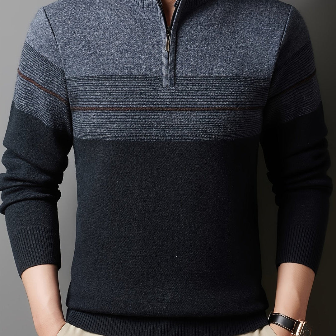 Zip-Neck Sweater for Men