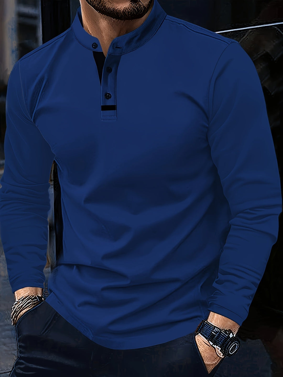 Men's Refined Long-Sleeve Henley