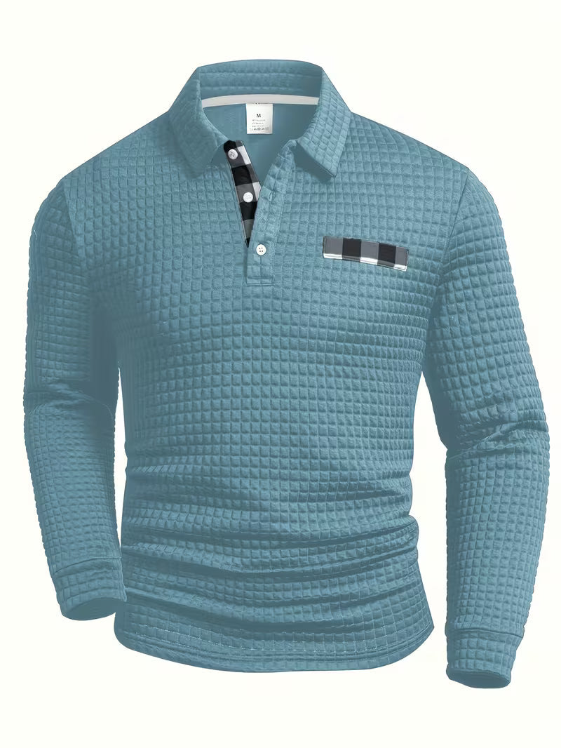 Stylish Plaid Pattern Button Up Shirt for Men