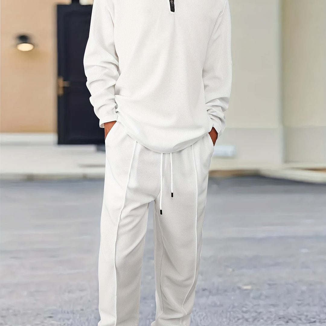 Textured Two-Piece Set, Men's Relaxed Fit