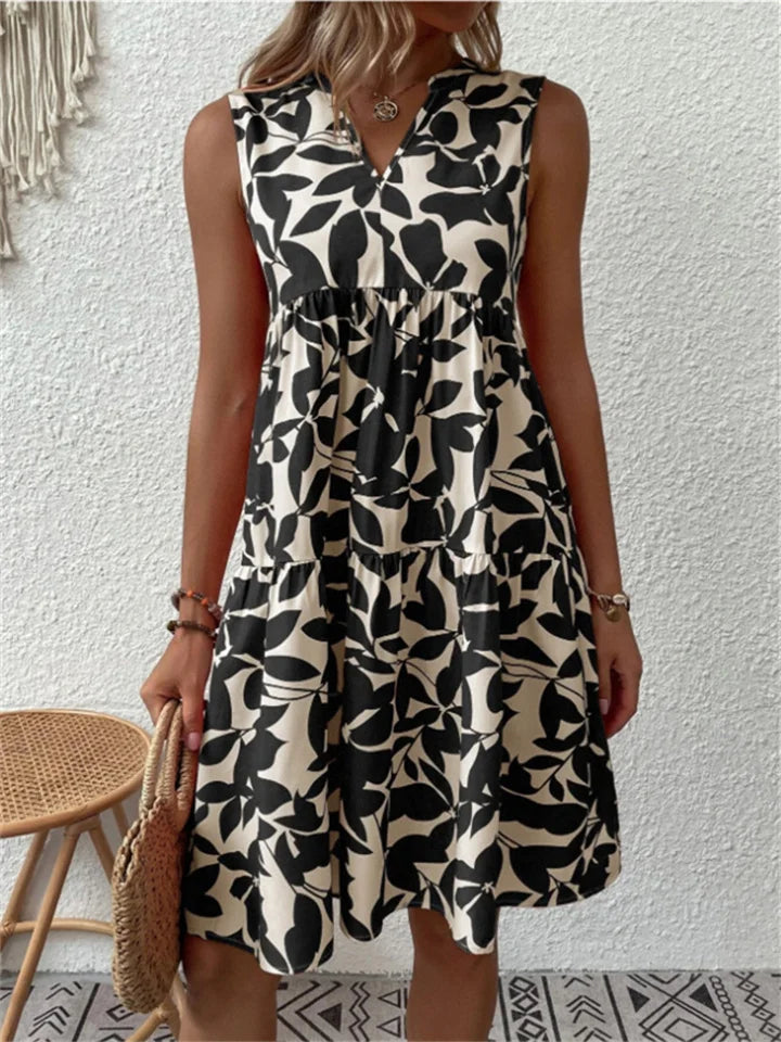 Romantic Floral A-Line Dress for Women, Plus Size