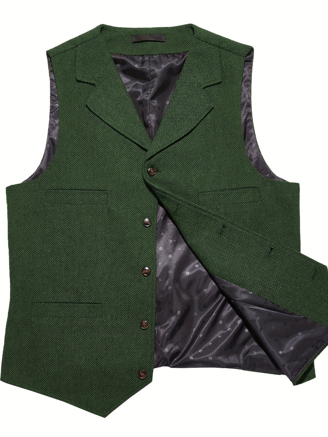 Refined Herringbone Waistcoat for Men