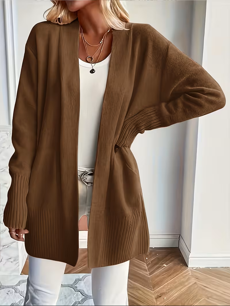Open-Front Cardigan for Women, Relaxed Style