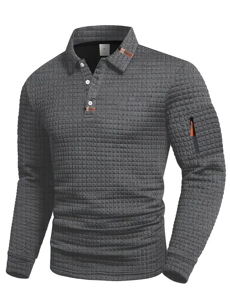 Polo Shirt with Sleeve Pocket for Men