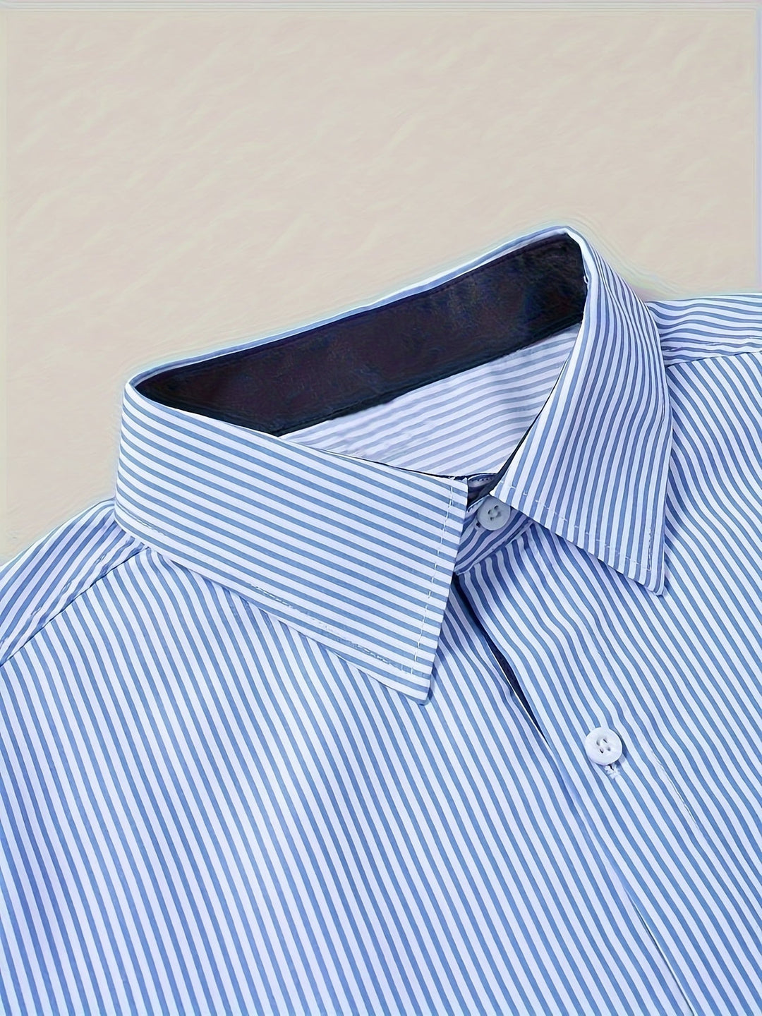Striped Long Sleeve Shirt for Men, Refined Style