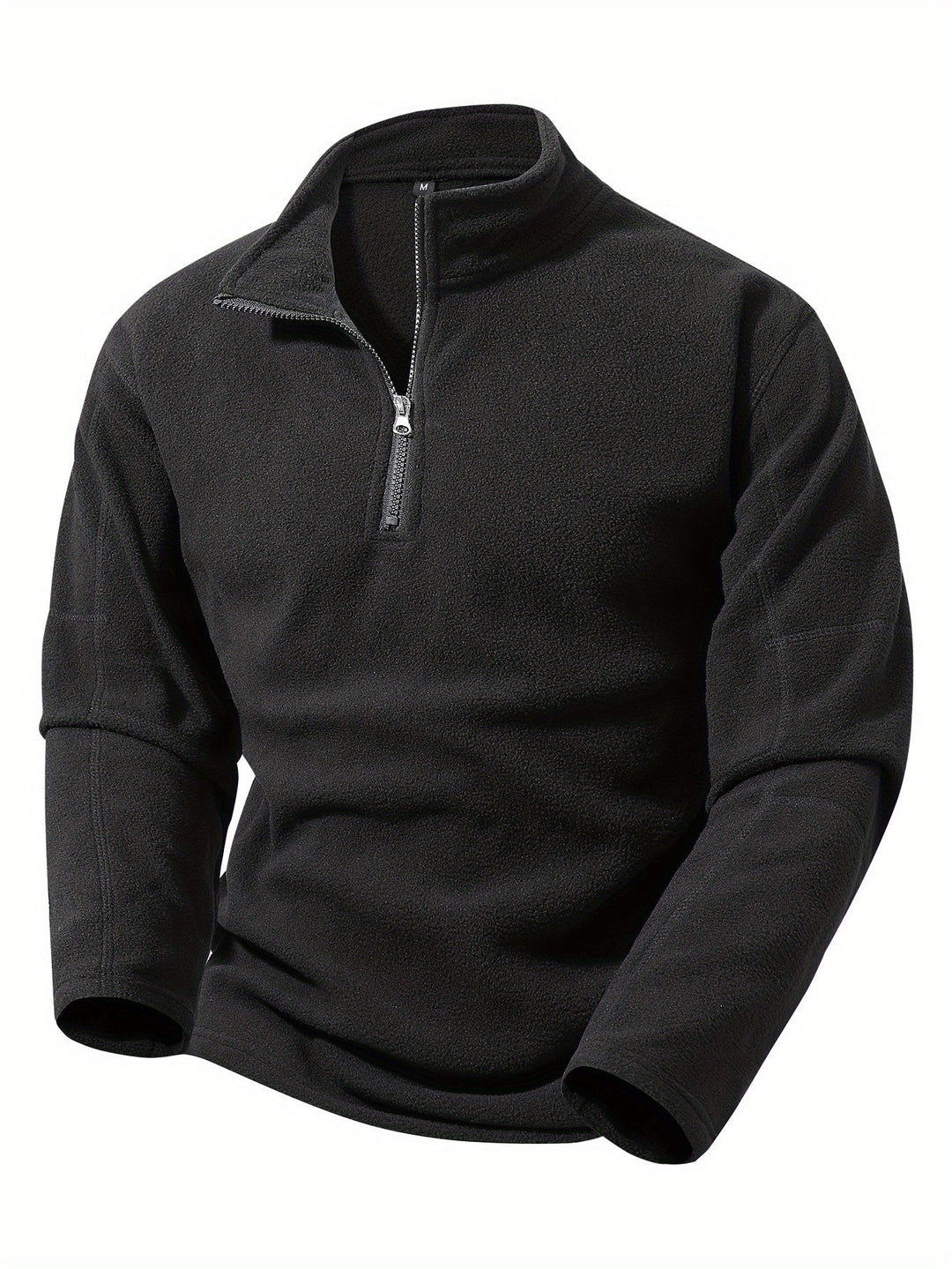 Half-Zip Stand-Collar Pullover for Men, Plus Size