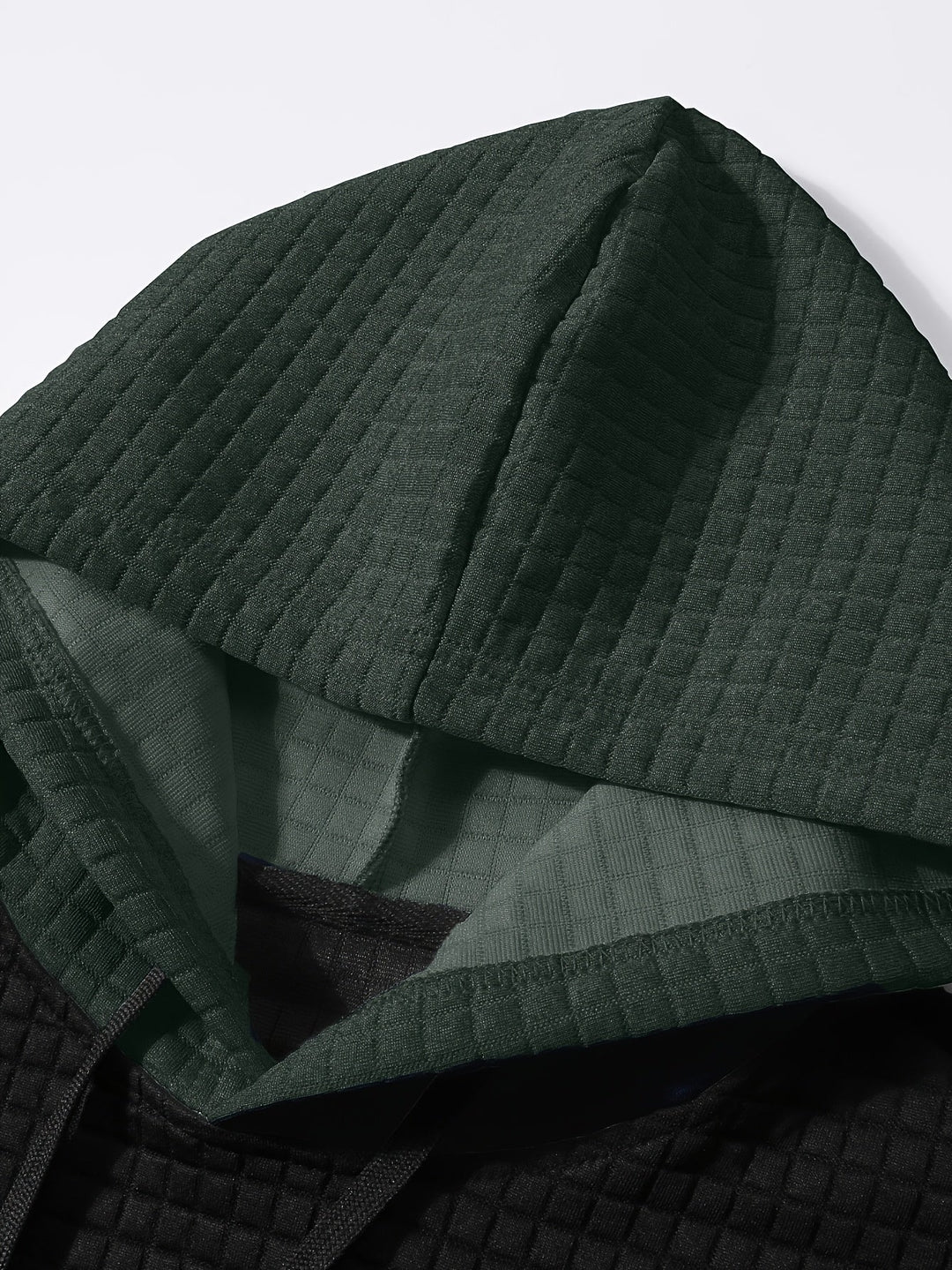 Colour-Block Hoodie for Men, Textured Style