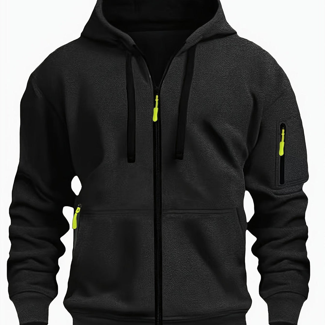 Everyday Zip-Up Hoodie for Men, Plus Size