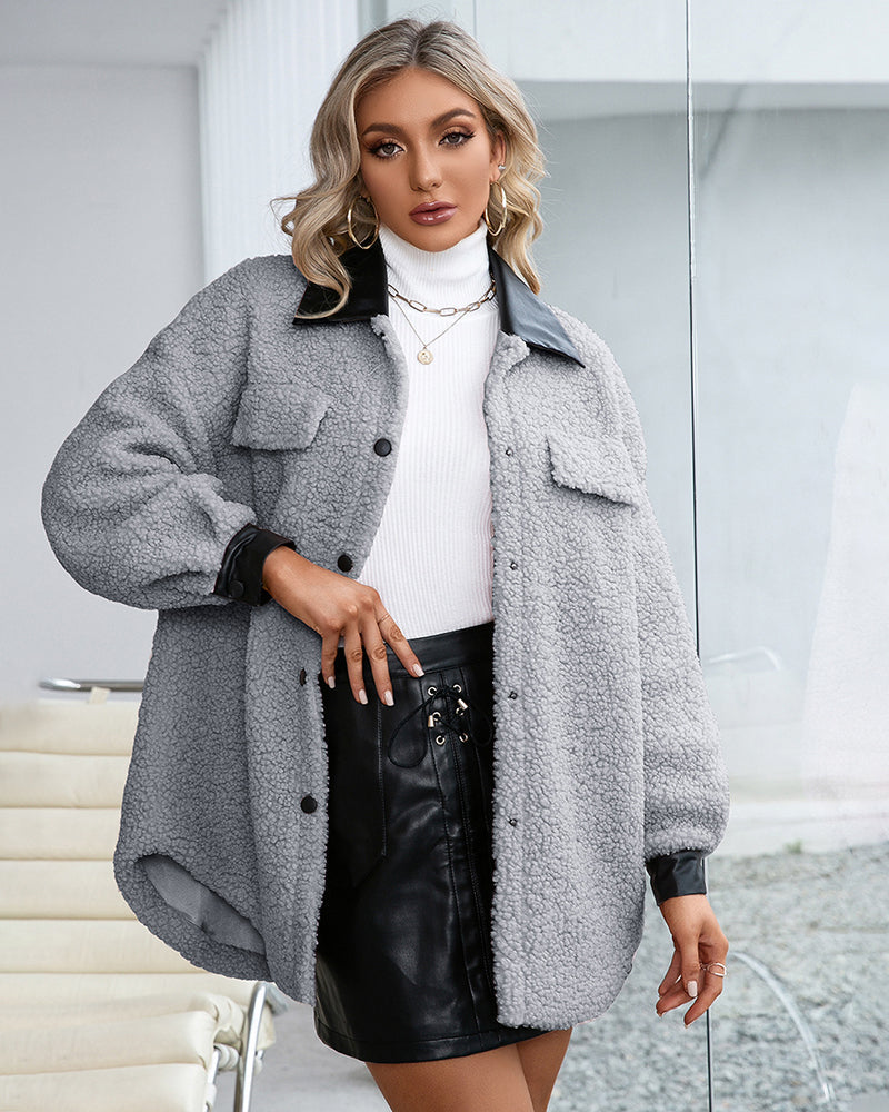 Women's Trench Coat with Lapel Collar – Single-Breasted