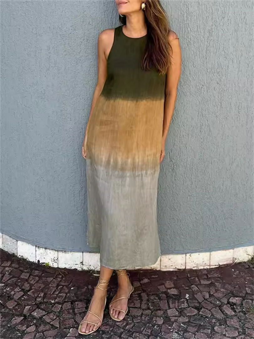 Women's Sleeveless Round Neck Summer Dress