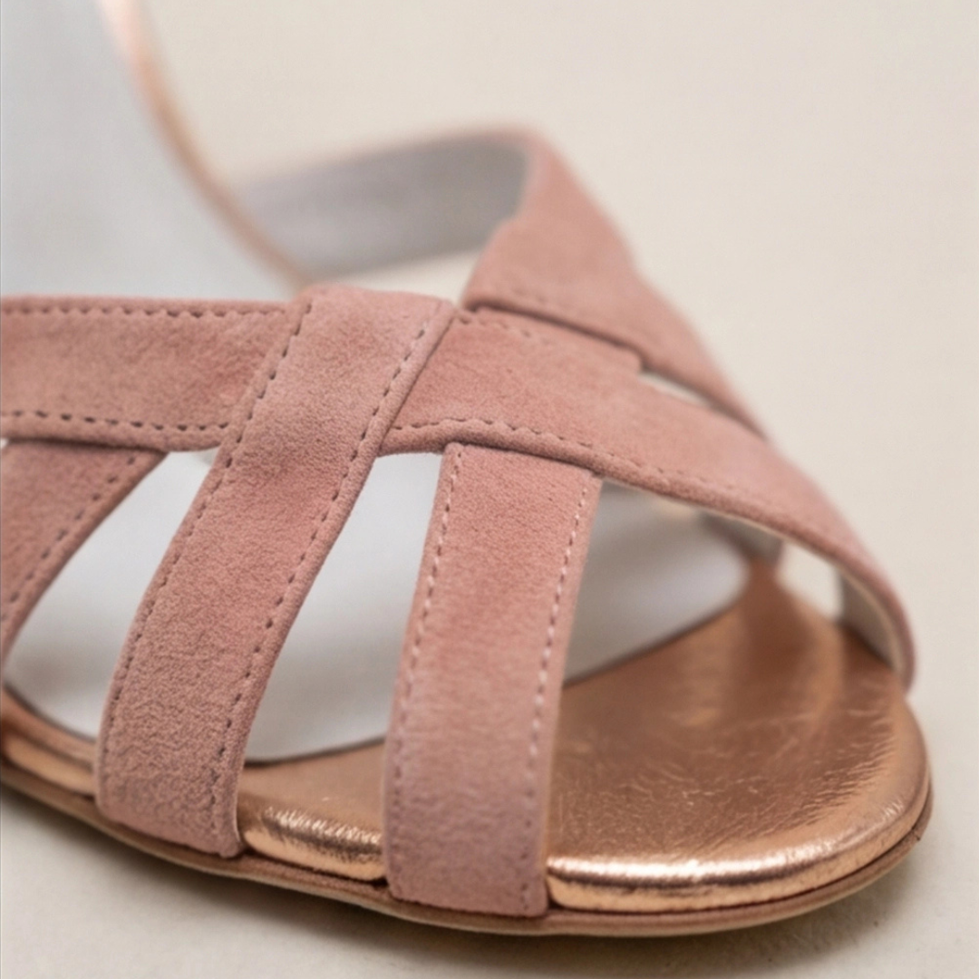Pink Orthopedic Hollow Out Strap Heels for Women