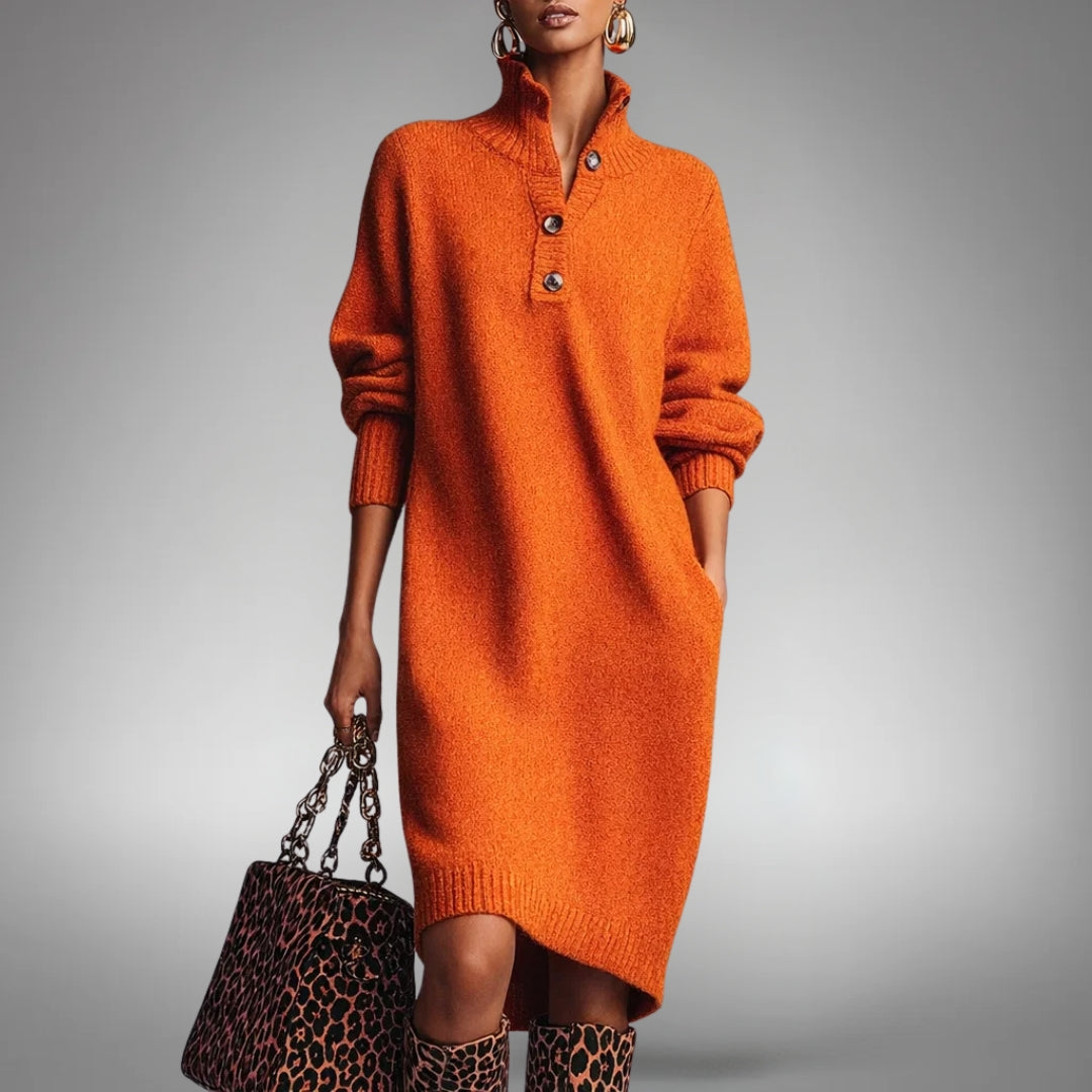 Sophisticated High Neck Dress for Women