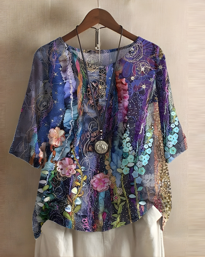 Summer Boho Top, Women's Relaxed Fit