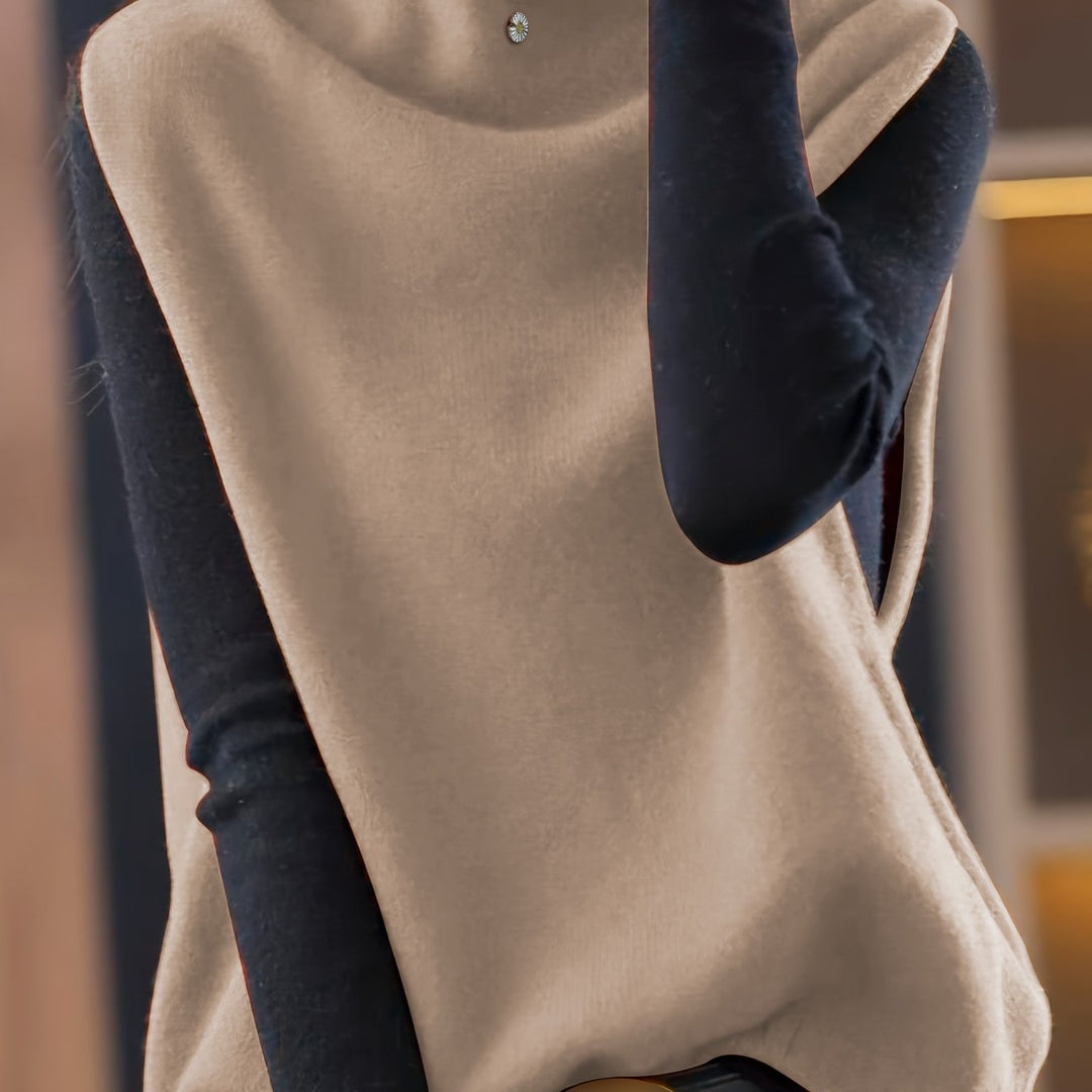 Refined High-Neck Vest for Women