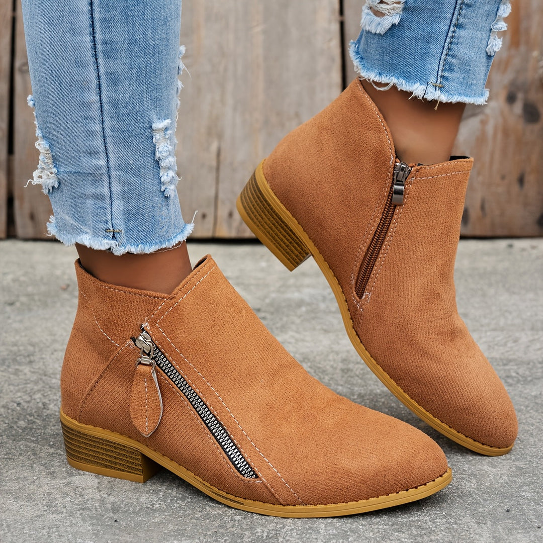 Comfortable Zipper Shoes for Women, Elegant Style