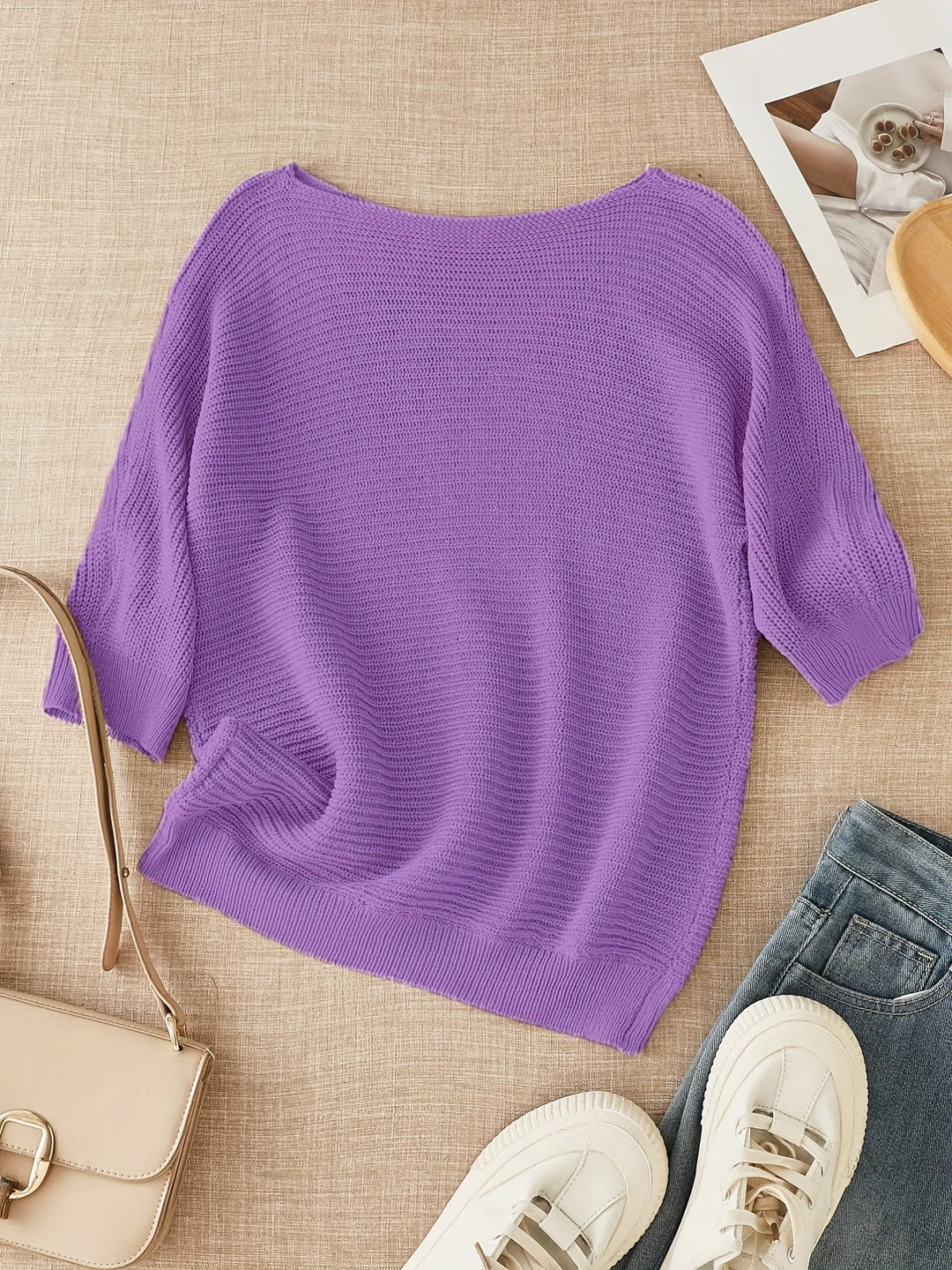 Open-Knit Sweater for Women, Relaxed Style