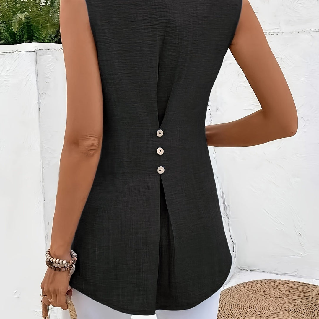 Relaxed Sleeveless Blouse for Women