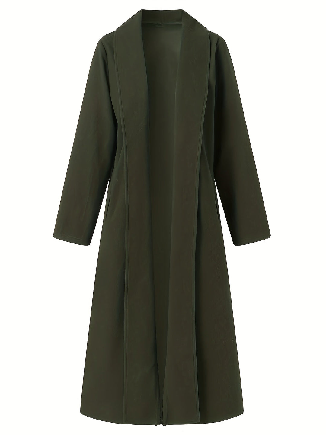 Elegant Longline Coat for Women, Plus Size