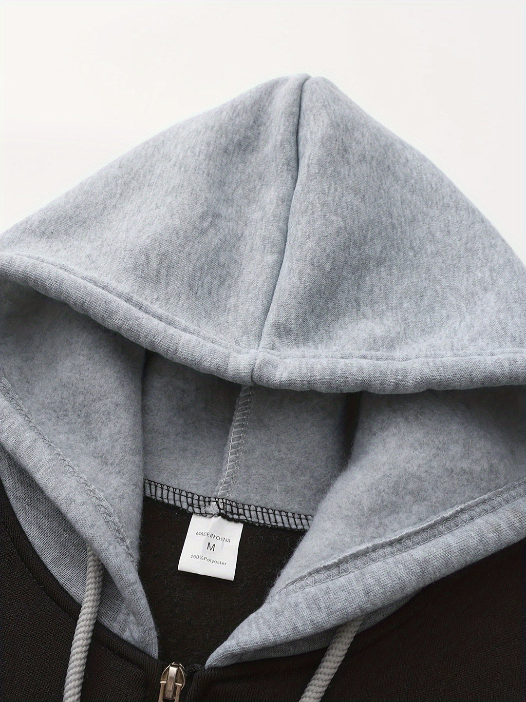 Color Block Zip-Up Hoodie for Men