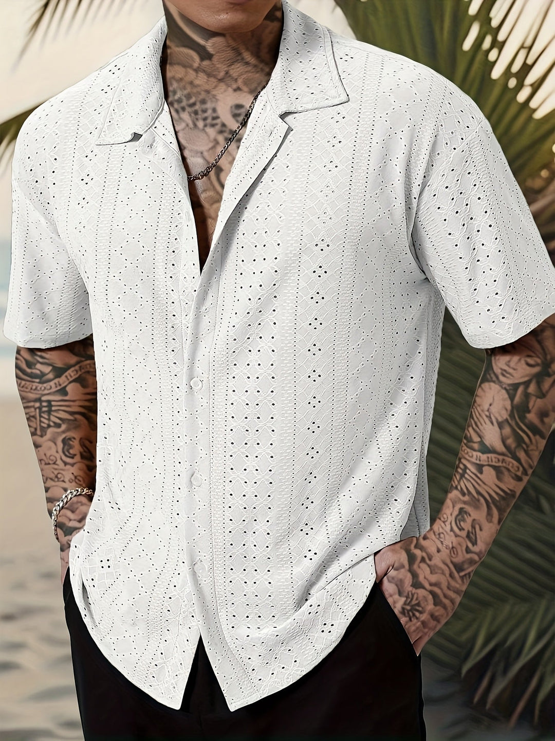 Textured Resort Shirt for Men