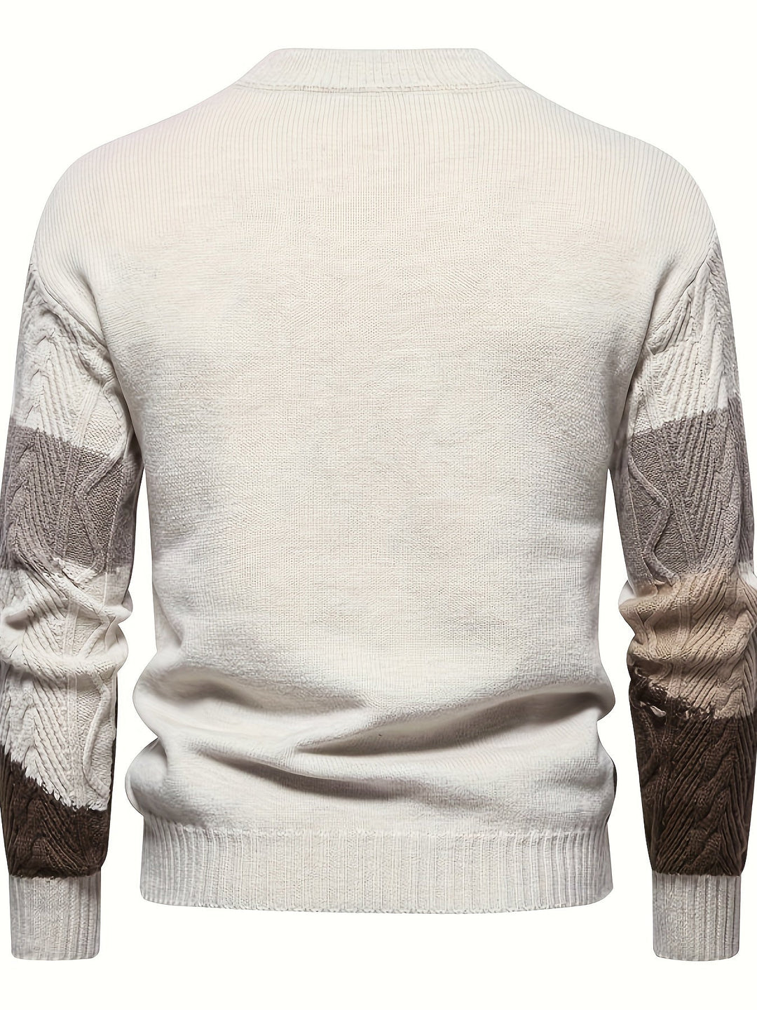Men's Textured Colour-Block Sweater
