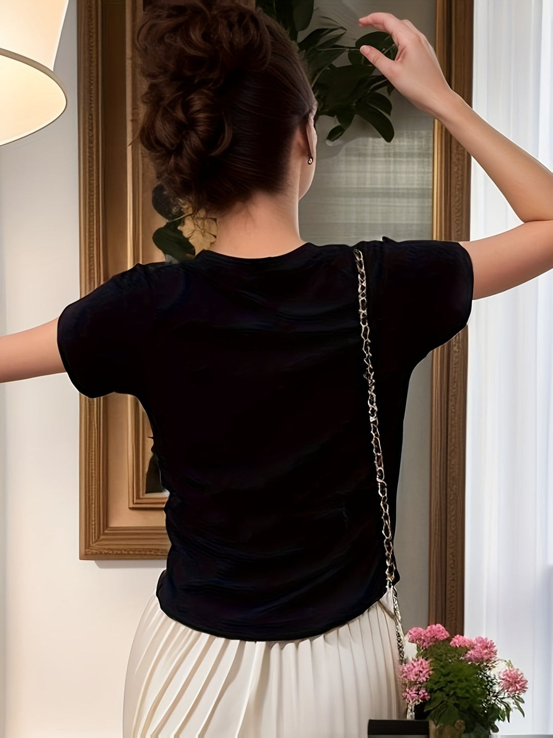 Ladies Refined Mock-Neck Top