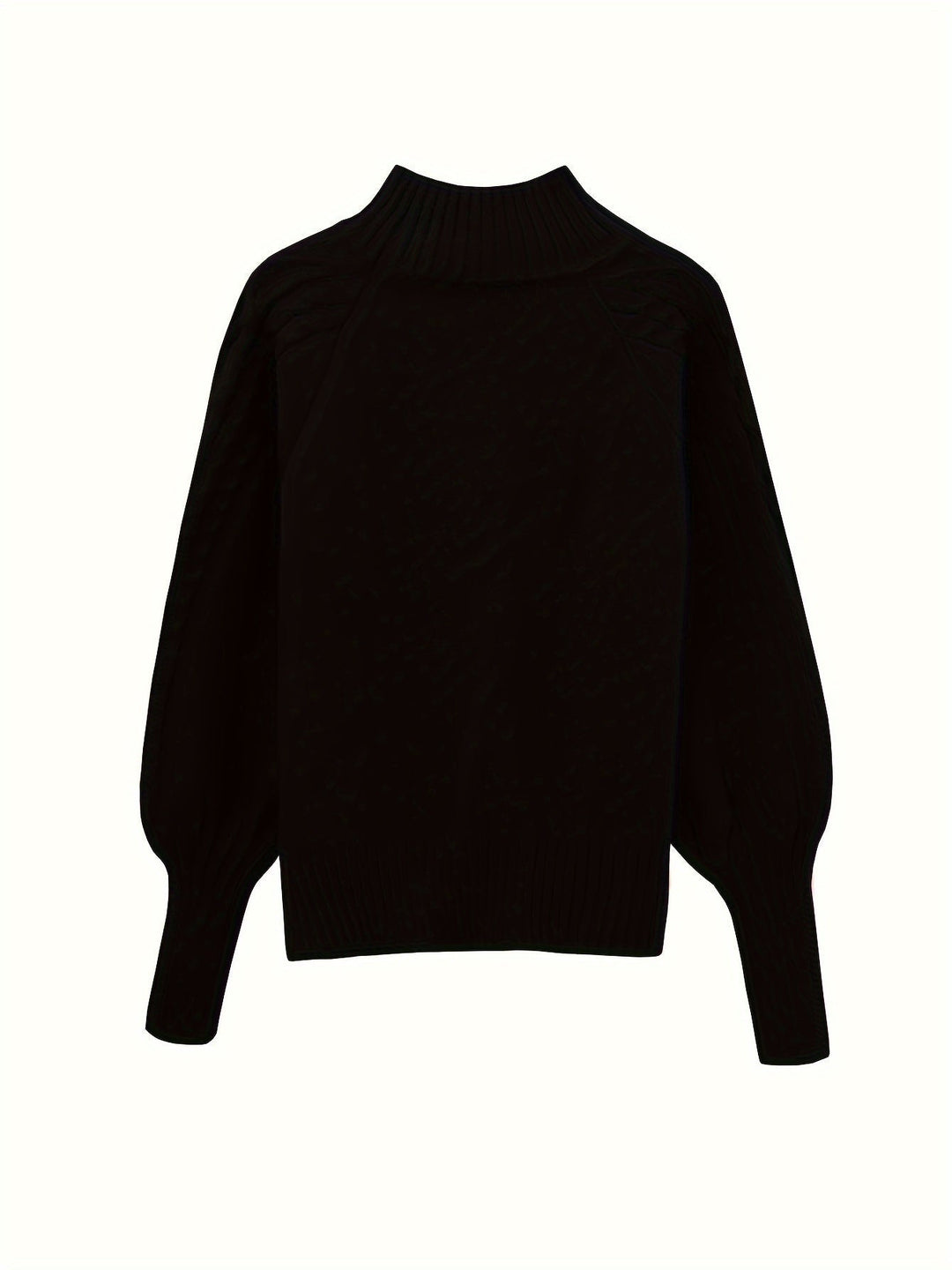 Half-Collar Sweater for Women, Textured Style