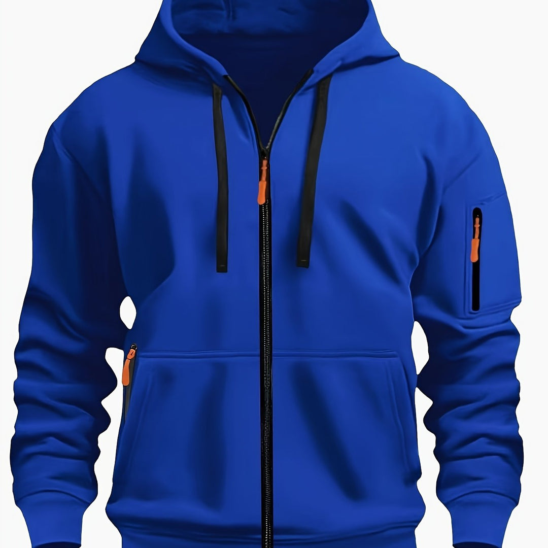 Everyday Zip-Up Hoodie for Men, Plus Size