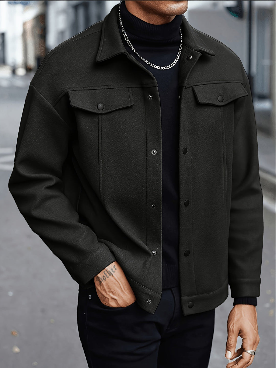 Utility Jacket for Men, Refined Style