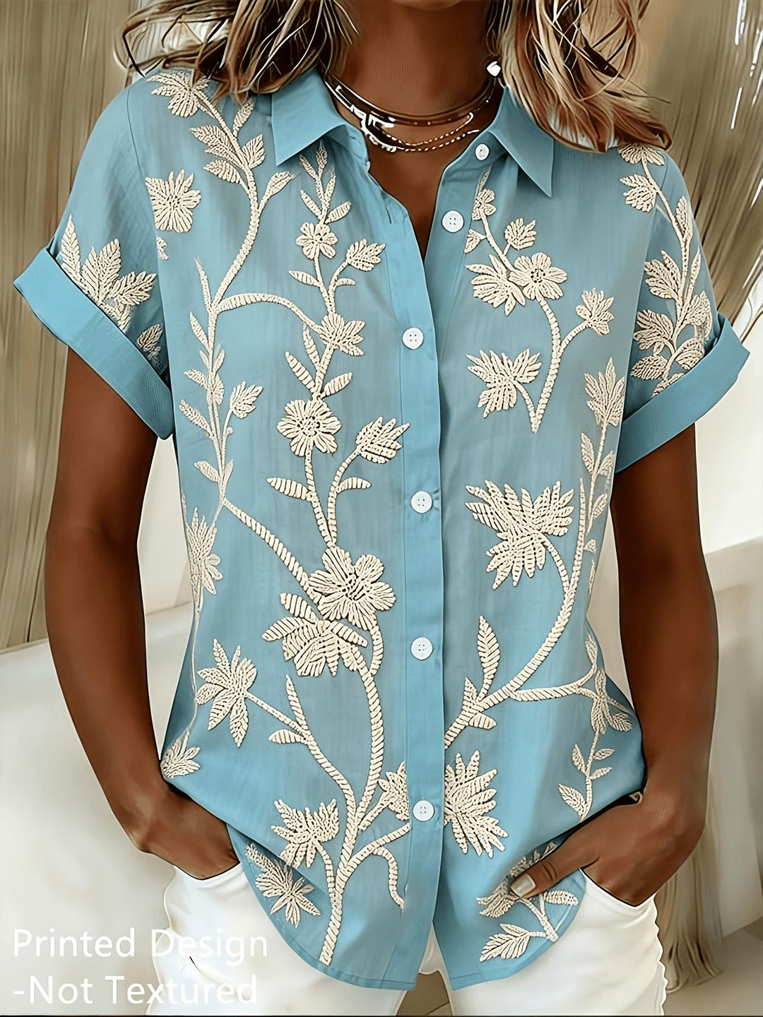 Botanical Print Shirt for Women