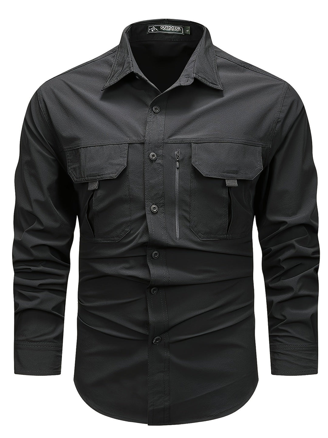 Multi-Pocket Cargo Shirt for Men, Rugged Style