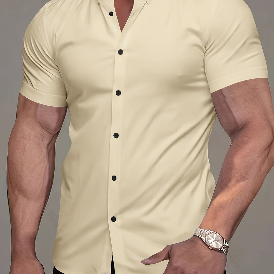 Refined Short-Sleeve Shirt for Men, Plus Size
