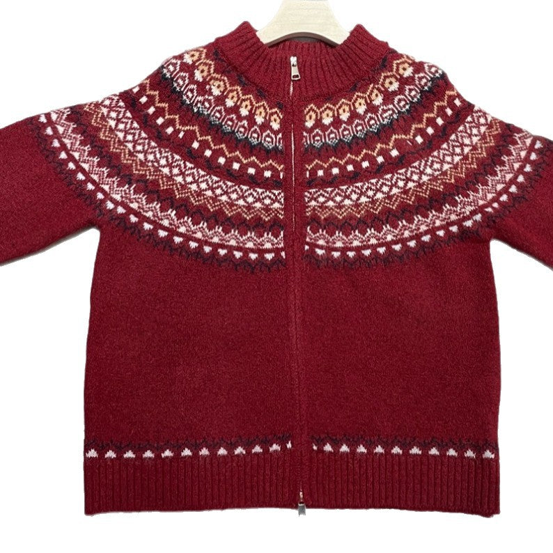 Women's Knit Cardigan – Gray, Purple