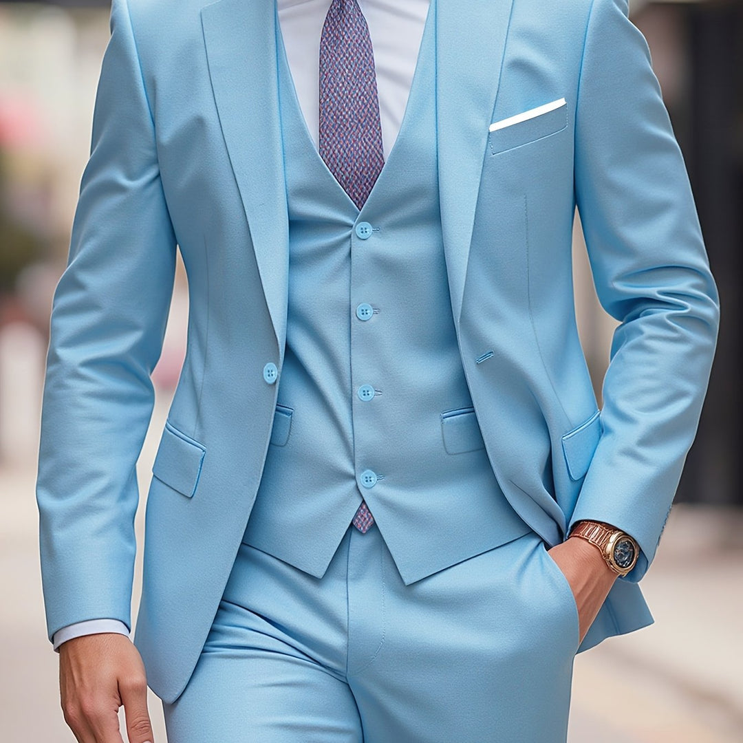 Refined Three-Piece Suit for Men