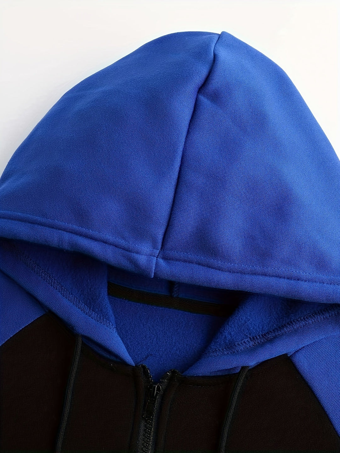 Color Block Zip-Up Hooded Jacket for Men